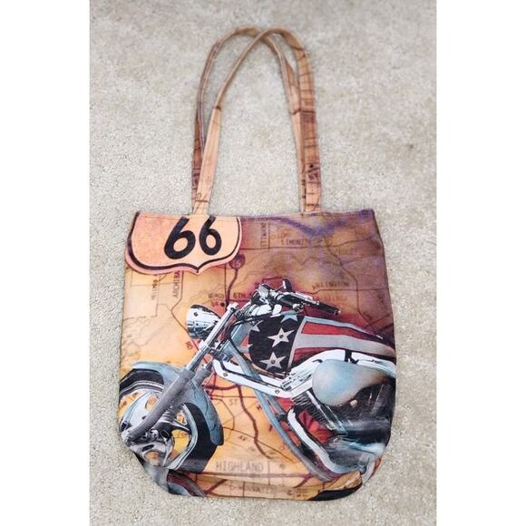 Route 66 Motorcycle Tote Bag/Purse Very Good Condition - Picture 3 of 10